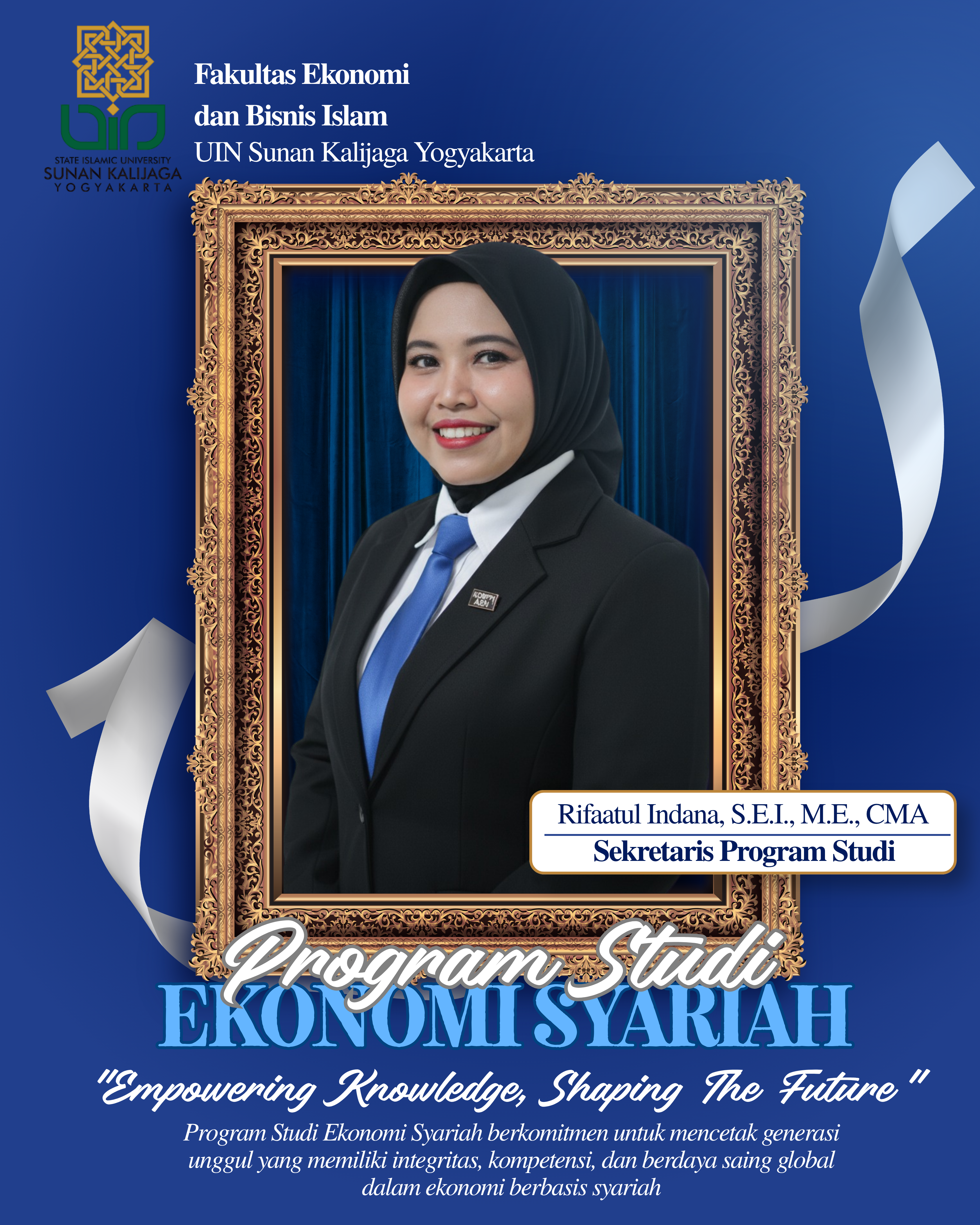 Poster Sekretaris Program Studi - Rifaatul Indana, S.E.I., M.E., CMA