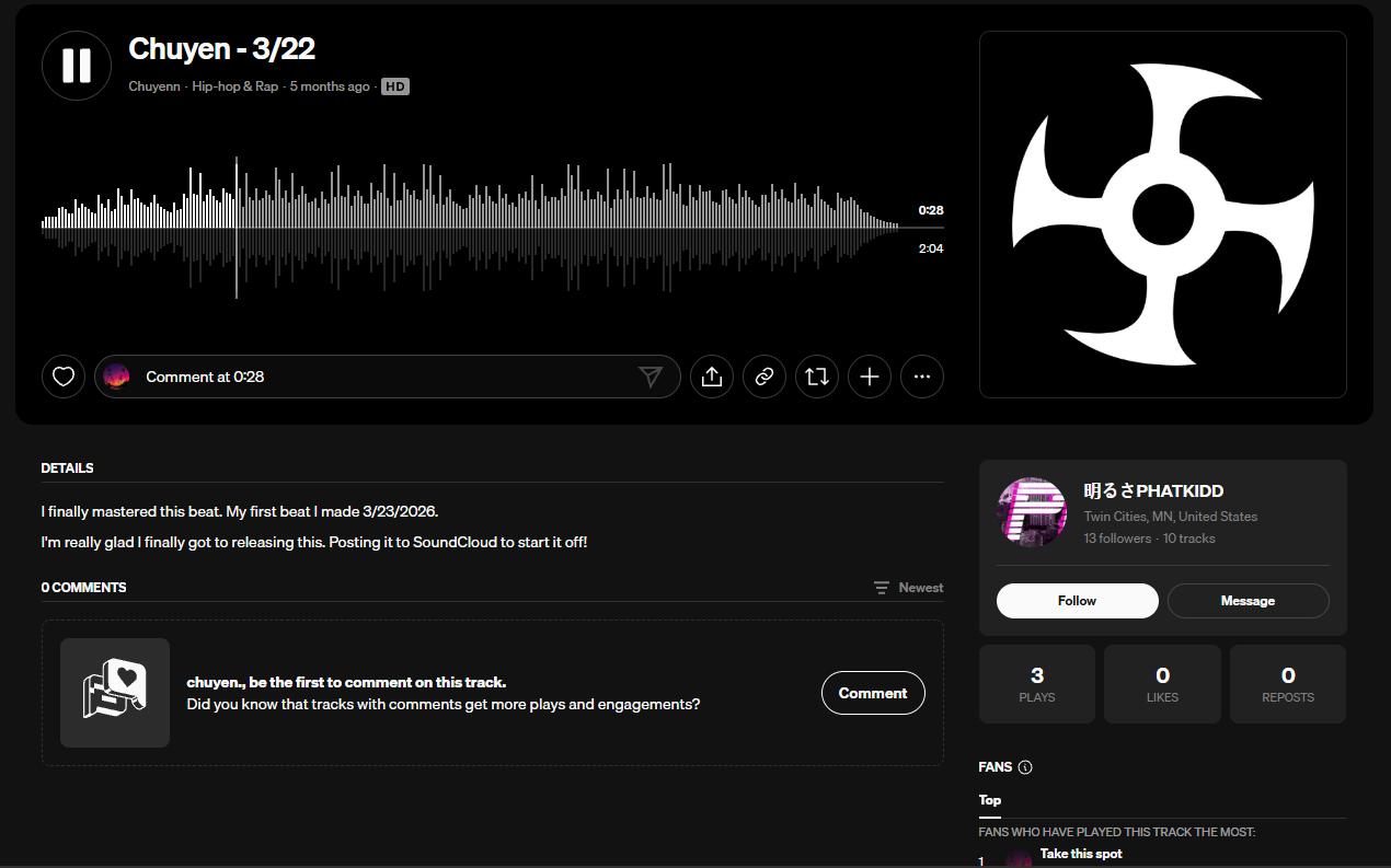 My song on SoundCloud !